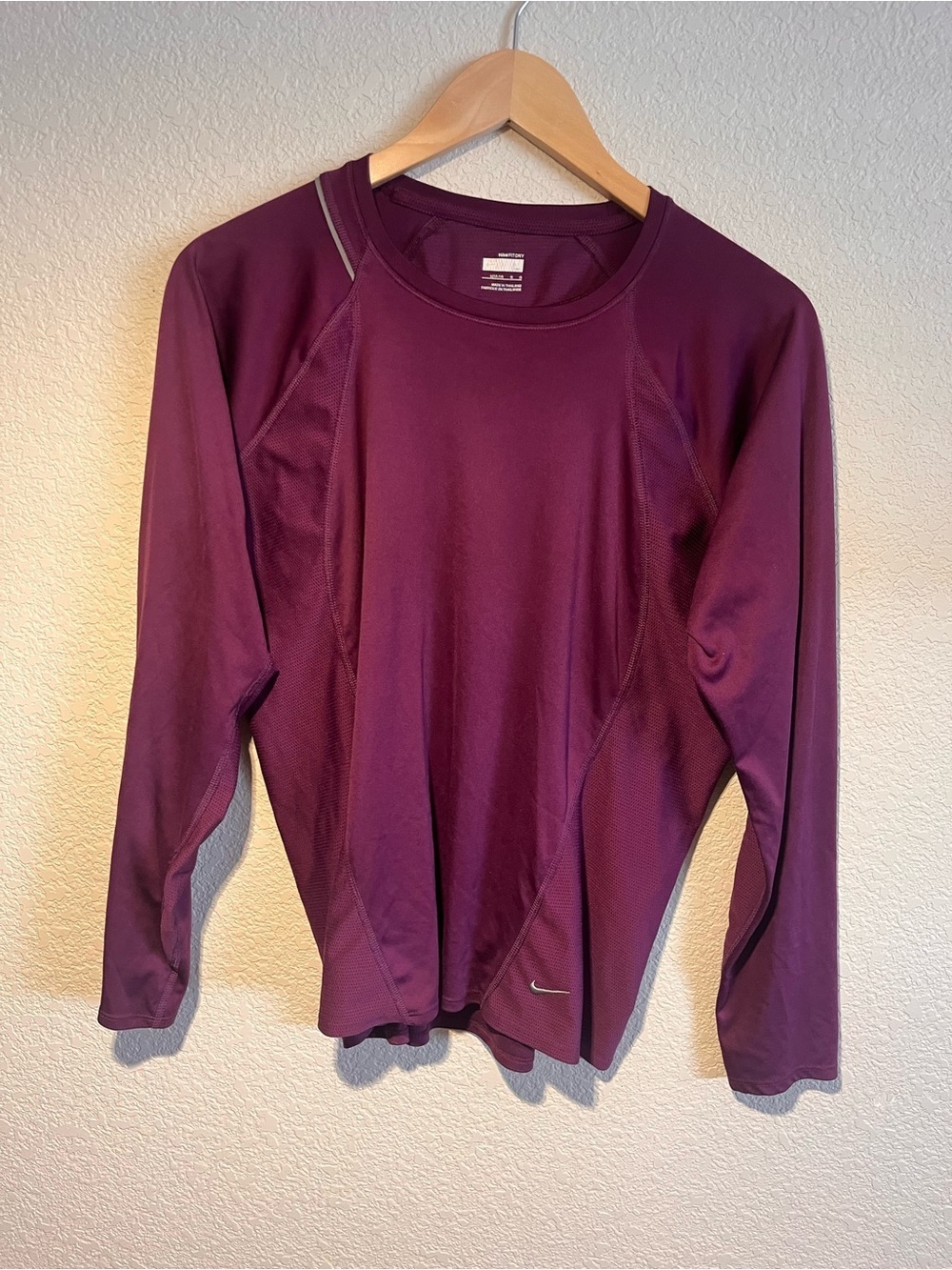 Nike Women’s Long Sleeve Athletic Workout Top - Plum color